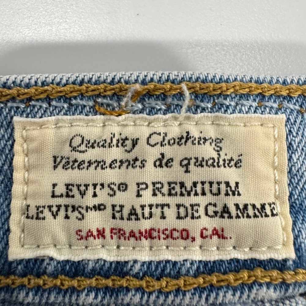 Levis Premium Ribcage Straight Jeans Light Wash Denim High Rise Size 26 - Picture 3 of 12